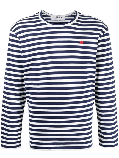 COMME DES GARÇONS PLAY STRIPED LONG-SLEEVE T-SHIRT