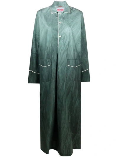 F.r.s For Restless Sleepers Pipe-trim Shirt Dress In Green