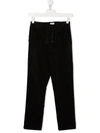 PAOLO PECORA TEEN DRAWSTRING STRAIGHT-LEG TROUSERS