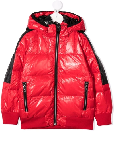 Givenchy Kids' 填充夹克 In Red