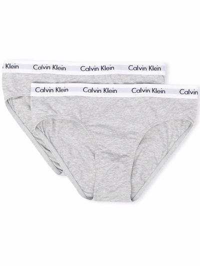 Calvin Klein Kids' Briefs Set In Grey