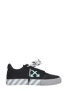 Off-white Low Vulcanized Canvas/suede Sneaker In Black