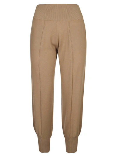 Stella Mccartney Ribbed Detail Knit Trousers In Biscuit