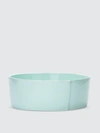 Vietri Lastra Large Stoneware Serving Bowl In Aqua
