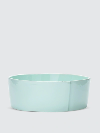 Vietri Lastra Large Stoneware Serving Bowl In Blue