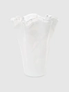 Vietri Onda Glass Medium Vase In White