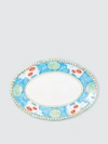 Vietri Campagna Mucca Oval Platter In Blue