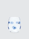 Vietri Drop Stemless Wine Glass In Blue