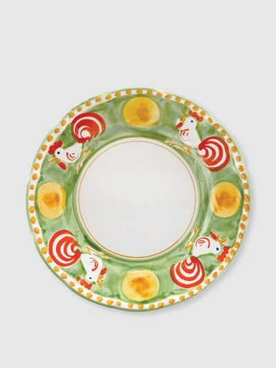 Vietri Gallina Dinner Plate In Green