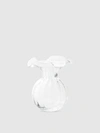 Vietri Hibiscus Glass Large Fluted Vase In Clear