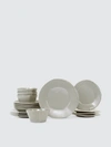 Vietri Lastra Sixteen-piece Place Setting In Gray