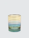 Vietri Regalia Deco Double Old Fashioned In Green