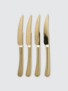 Vietri Settimocielo Oro Steak Knives, Set Of 4 In Gold