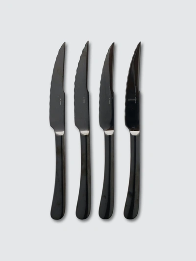 Vietri Settimocielo Steak Knives In Black