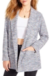 BB DAKOTA BY STEVE MADDEN BB DAKOTA TWEED SOFT KNIT BLAZER,BL12445N