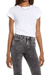 Allsaints Anna Cuff Sleeve Cotton T-shirt In Optic White