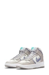 Nike Dunk High Up Sneaker In Sail/ Purple/ College Grey