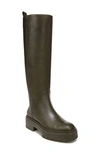 Sam Edelman Larina Waterproof Knee High Platform Boot In Alpine Green