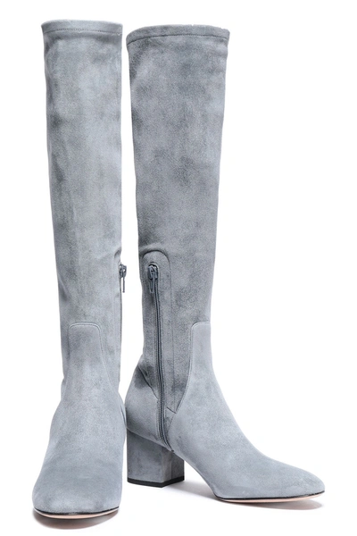 Valentino Garavani Suede Boots In Grey