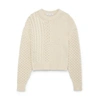 Proenza Schouler White Label Patchwork Cable Knit Sweater In Cream