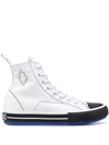 MARCELO BURLON COUNTY OF MILAN LOGO-PATCH HIGH-TOP SNEAKERS