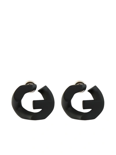 Givenchy Black G Link Stud Earrings