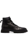 Baldinini Lace-up Ankle Boots In Schwarz