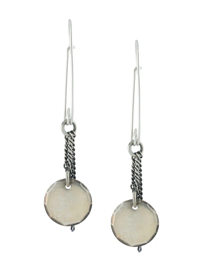 Werkstatt:münchen Safety-pin Charm Earrings In Silber