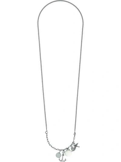 Werkstatt:münchen Long Charms Necklace In Silber