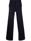 424 Straight-leg Cotton Trousers In Blau