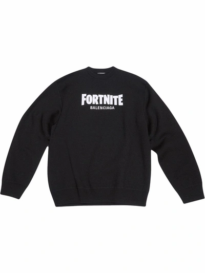 Balenciaga Fortnite Logo卫衣 In Schwarz