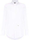 Dsquared2 Logo Print Button-down Shirt In Weiss