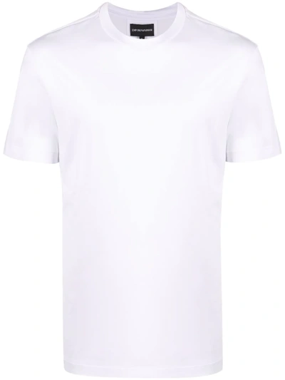 Emporio Armani Logo-patch Short-sleeve T-shirt In Weiss
