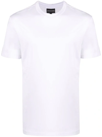 Emporio Armani Logo-patch Short-sleeve T-shirt In White