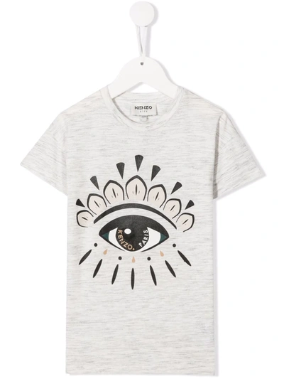 Kenzo Graphic-print Cotton T-shirt In Ecru