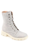 Journee Collection Madelynn Lug Sole Combat Boot In Grey