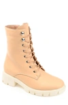 Journee Collection Madelynn Lug Sole Combat Boot In Tan