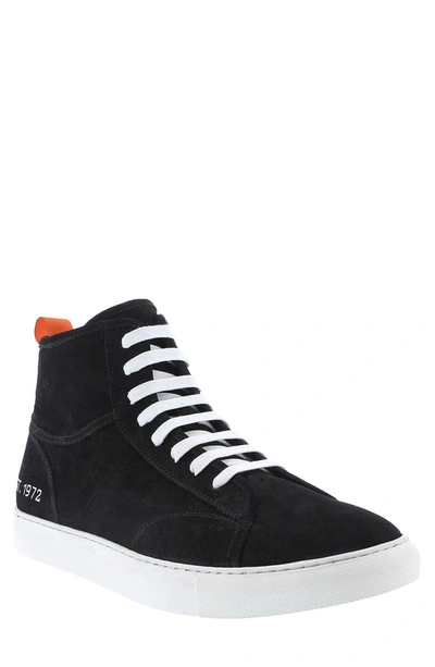 French Connection Rock High Top Leather Sneaker In Black