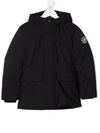 SAVE THE DUCK LOGO-PATCH PADDED HOODED JACKET