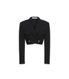 Dion Lee Compact Interlock Cropped Blazer In Black