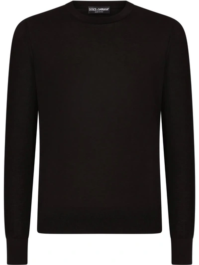 Dolce & Gabbana Cashmere Crew Neck Jumper In Schwarz