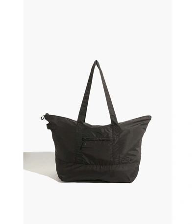 Ganni Recycled Tech Fabric Zip Tote Bag In Black