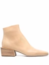 Marsèll Pannelletto 50mm Ankle Boots In Biscuit
