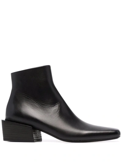 Marsèll Pannelletto 50mm Ankle Boots In Schwarz