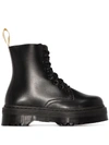 Dr. Martens' Black Vegan Jadon Ii Mono Boots In Schwarz