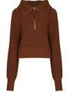 Varley Mentone Half-zip Cotton Sweater In Tortoise Shell