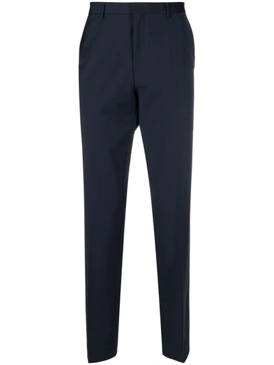 Hugo Boss Slim-fit Technical Twill Trousers In Blau