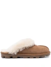 Ugg Coquette Shearling Slippers In Beige