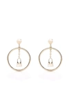 Jacquemus Le Chiquito Drop Hoop Earrings In Gold