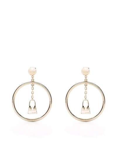 JACQUEMUS LE CHIQUITO DROP HOOP EARRINGS